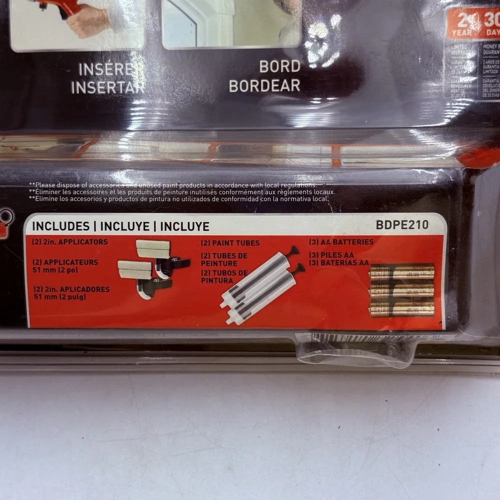 NEW Black & Decker Easy Edge Power Paint Edger & Refill Pack BDPE210 Battery Inc